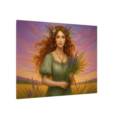 Virgo Zodiac Wall Art, Harvest Goddess Canvas Print, Astrology Home Decor, Virgo Gift for Her, Celestial Maiden Painting, Star Sign Wall Decor