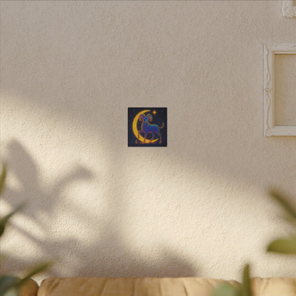 Electric Aries – Radiant Ram of the  Moon (Wall Art)