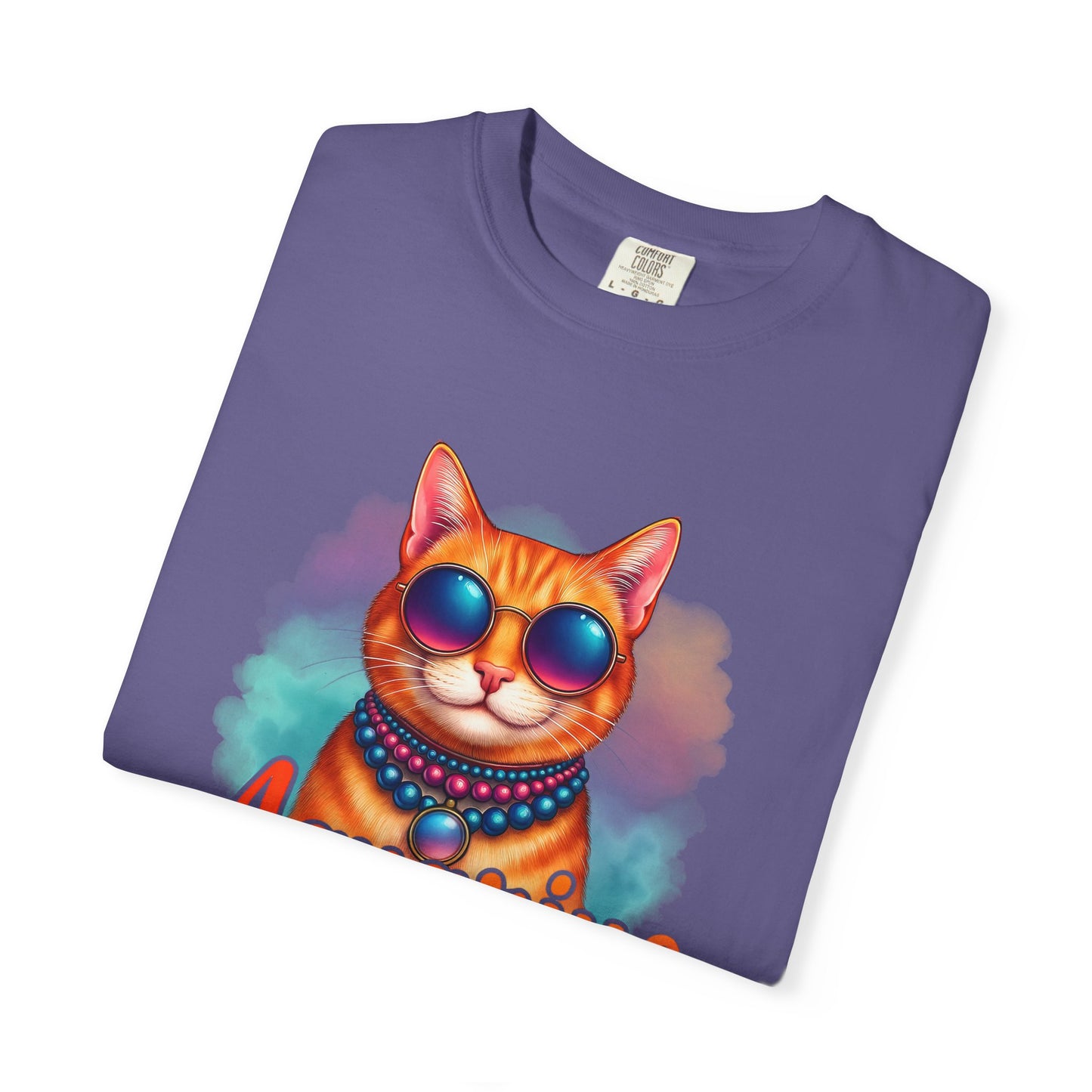 Aquarius One Cool Cat – Funky Retro Zodiac Tee - Enchanted Sky