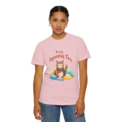 In My Aquarius Era Tee – Colorful Funny Zodiac Cat Shirt