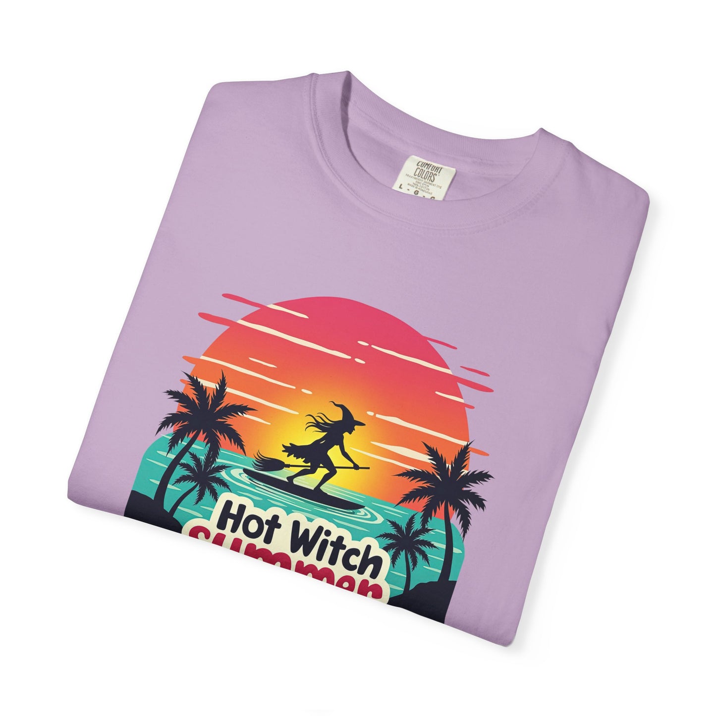 Hot Witch Summer - Surfing Retro Sunset Beach Tee