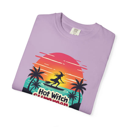 Hot Witch Summer - Surfing Retro Sunset Beach Tee