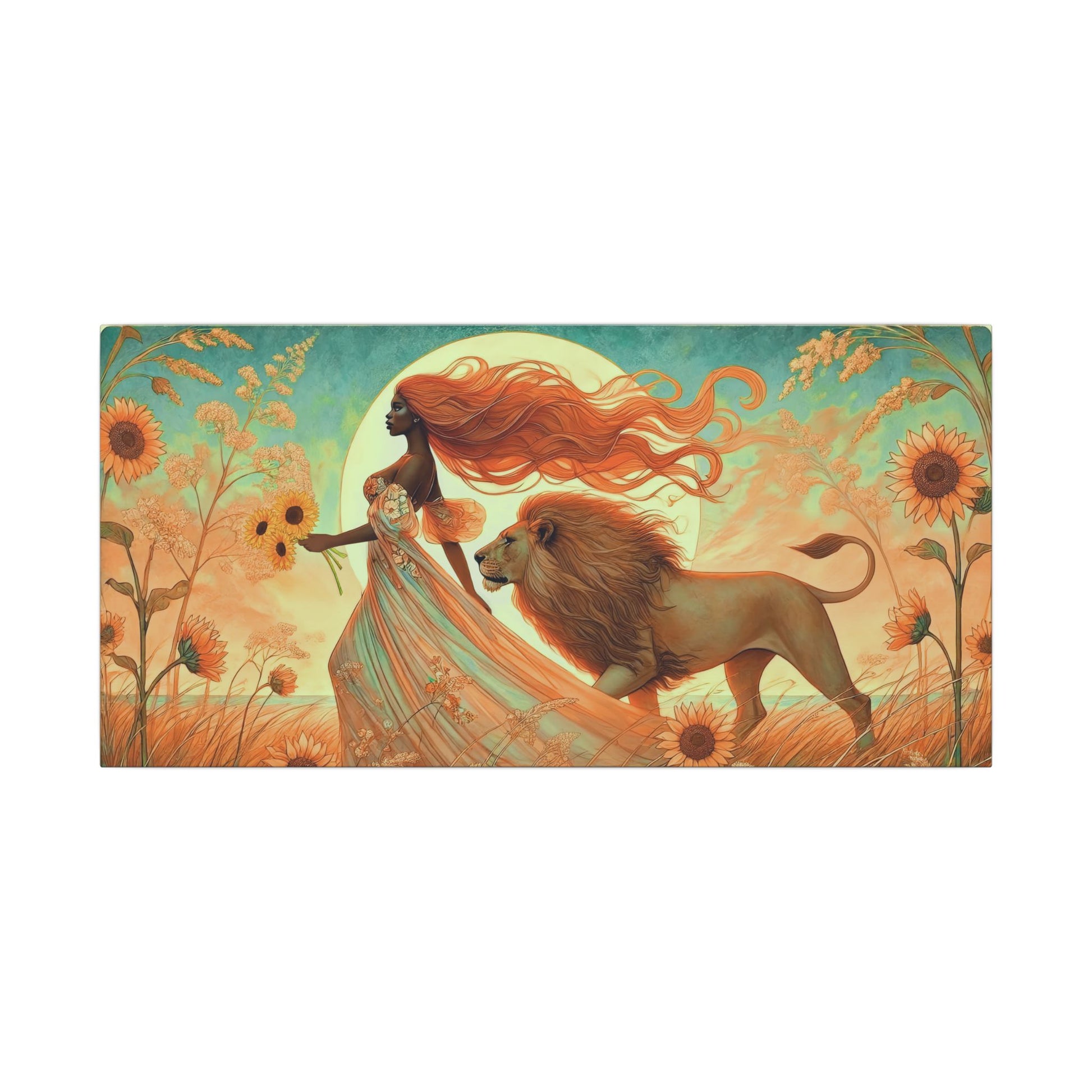 Leo Radiance – Regal Majesty Zodiac Canvas Wall Art