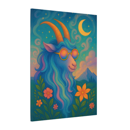 Capricorn Dreams – Radiant Retro Goat Wall Art