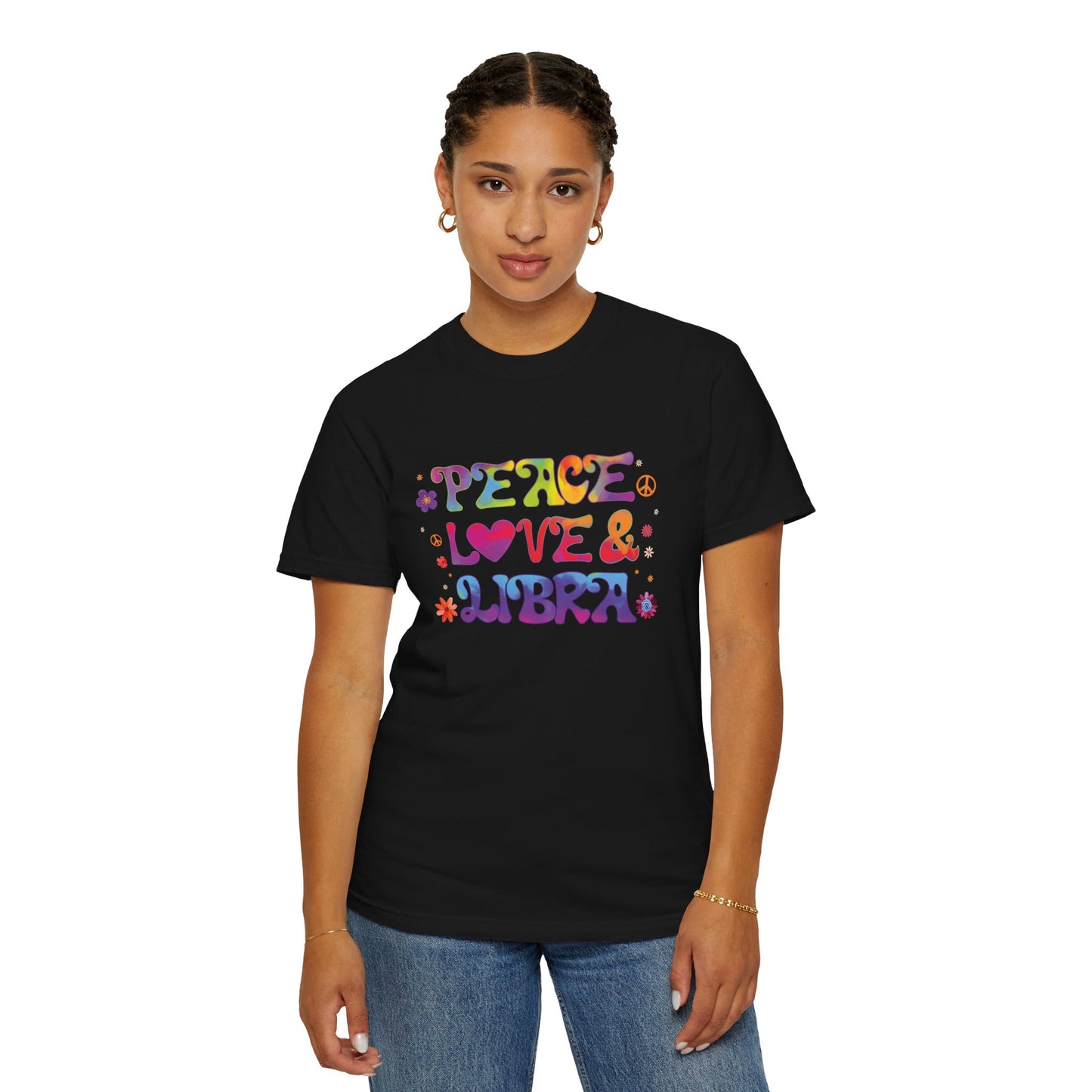 Peace Love & Libra – Groovy 70s-Inspired Zodiac Tee