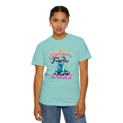 Capricorn G.O.A.T – Retro Neon Astrology Tee