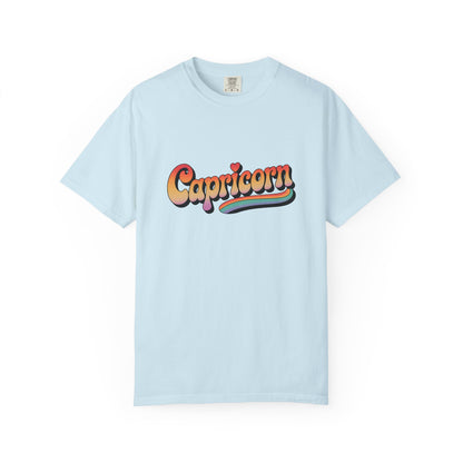 Capricorn – Retro Rainbow Groovy Zodiac Tee