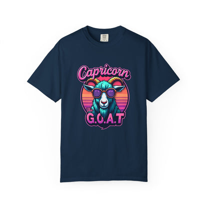 Capricorn The G.O.A.T – Vaporwave Retro Zodiac Tee