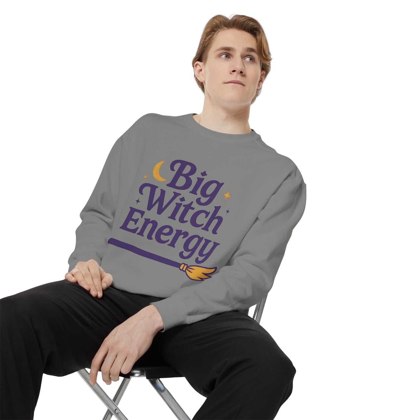 Big Witch Energy Sweatshirt – Moon Broom Pullover