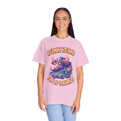 Funk Yeah I’m a Taurus Groovy Tee – Multicolor Retro Zodiac Shirt