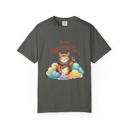 In My Aquarius Era Tee – Colorful Funny Zodiac Cat Shirt