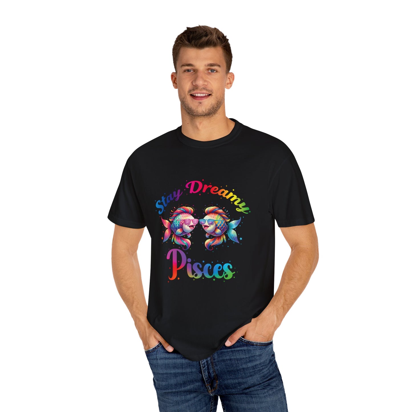 Stay Dreamy Pisces Tee – Rainbow Colorful Zodiac Shirt