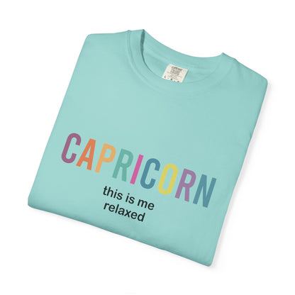 Capricorn This Is Me Relaxed – Funny Minimalist Zodiac Tee