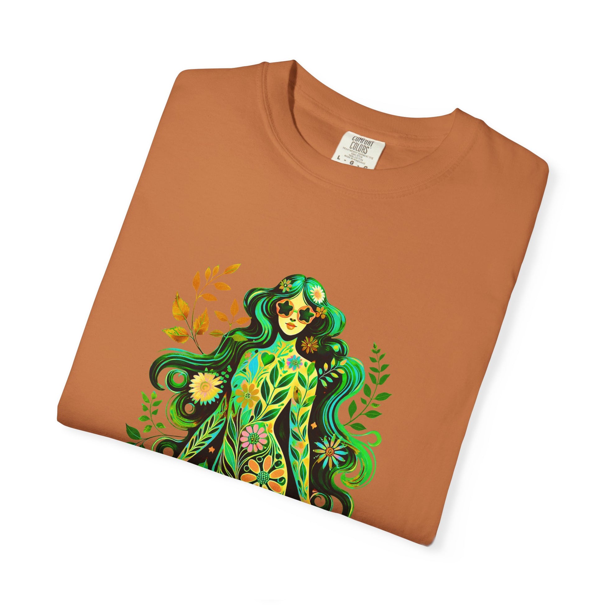 I’m Super Natural Colorful Retro Tee – Groovy Flower Power Goddess virgo t Shirt