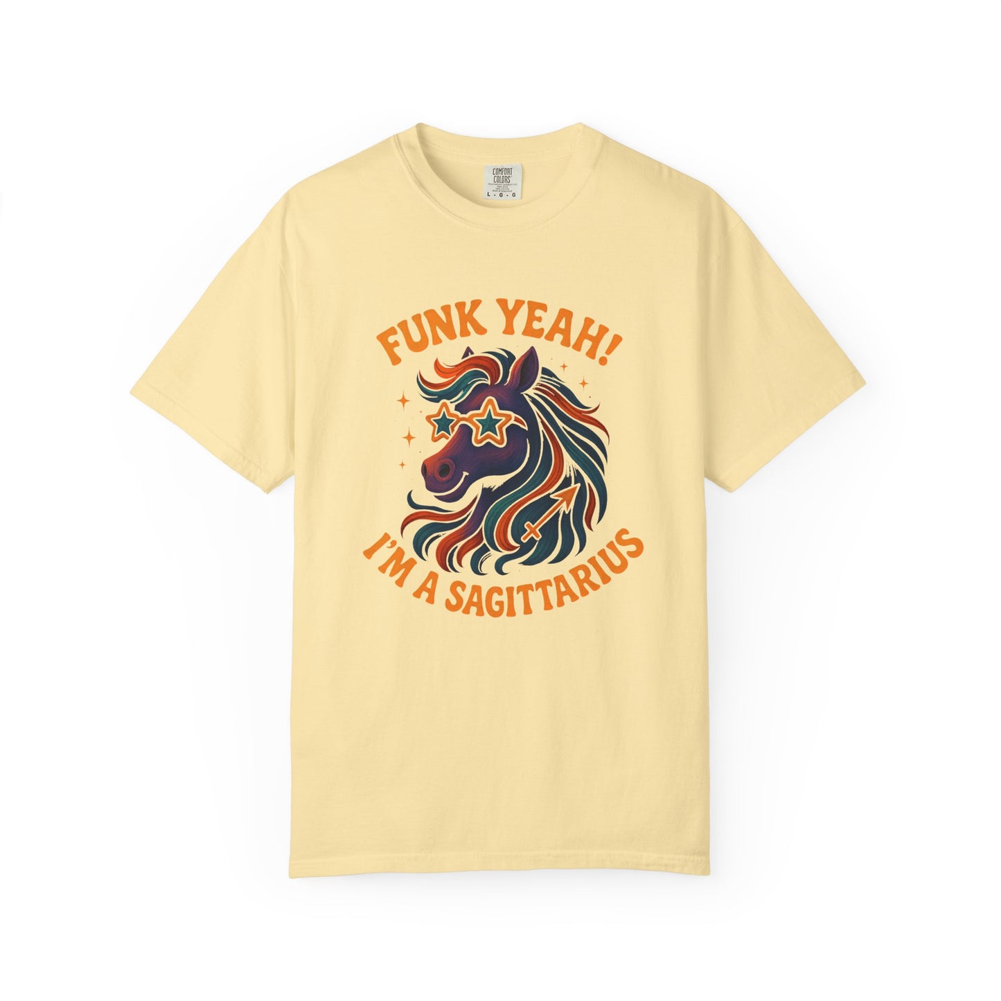 Funk Yeah! I’m a Sagittarius – Retro Colorful Tee Zodiac Shirt