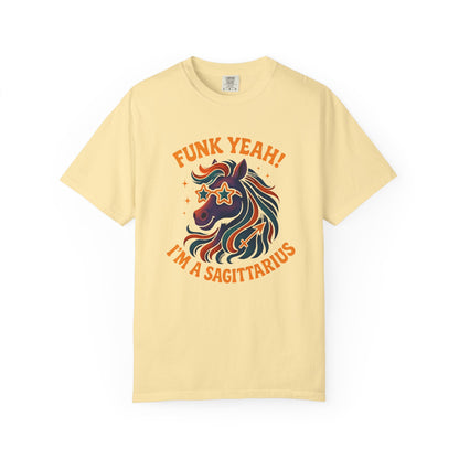 Funk Yeah! I’m a Sagittarius – Retro Colorful Tee Zodiac Shirt