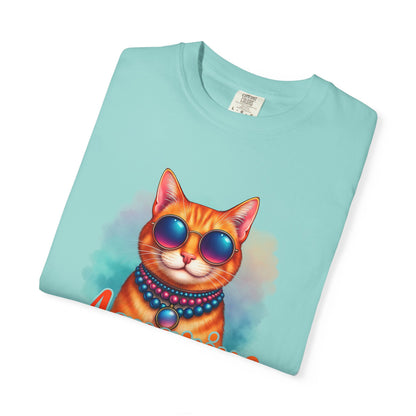 Aquarius One Cool Cat – Funky Retro Zodiac Tee - Enchanted Sky