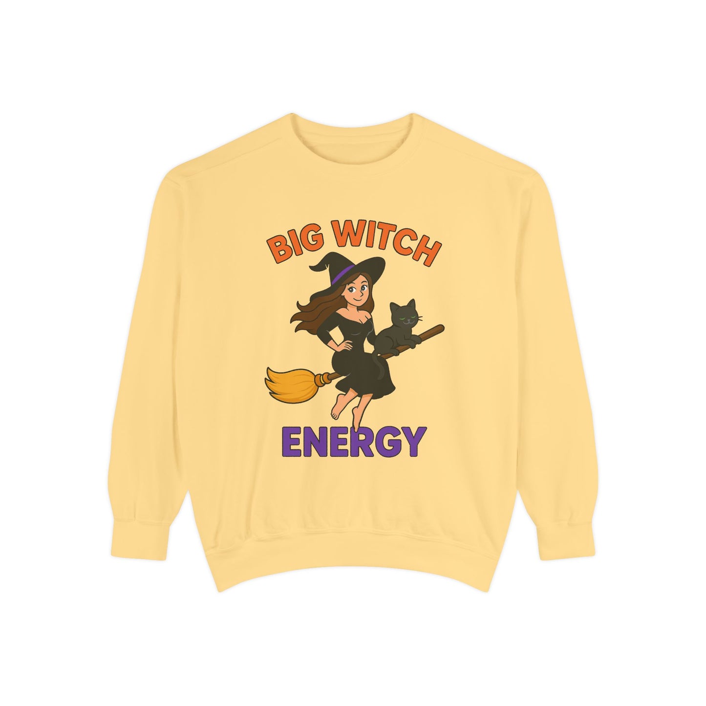 Big Witch Energy Sweatshirt – Funny Witch Cat Broom Pullover