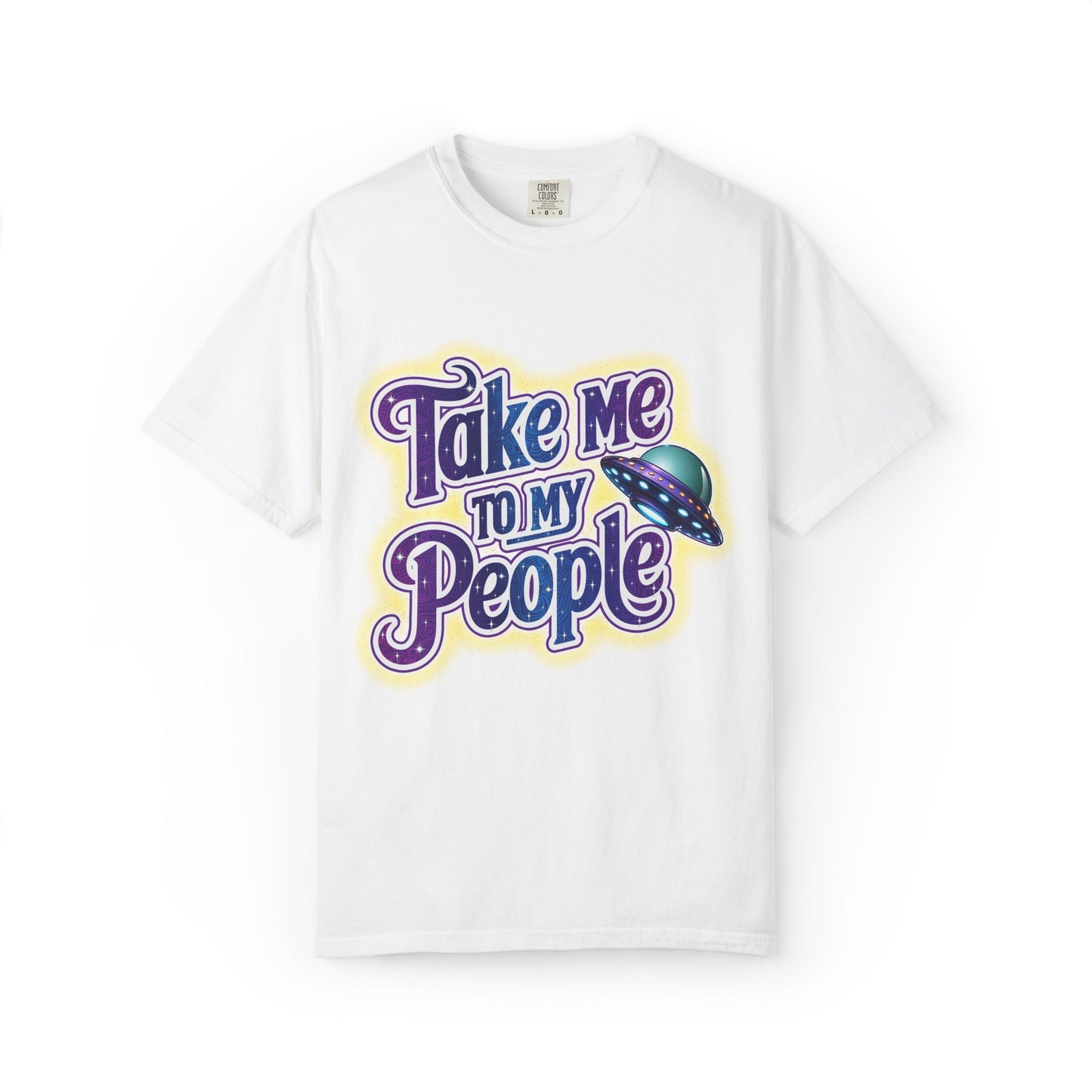 Take Me To My People Tee – Funny Retro UFO Shirt