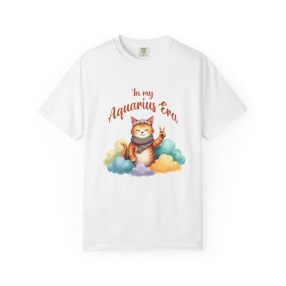 In My Aquarius Era Tee – Colorful Funny Zodiac Cat Shirt