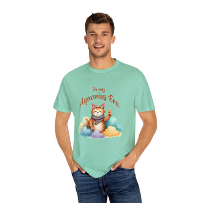 In My Aquarius Era Tee – Colorful Funny Zodiac Cat Shirt