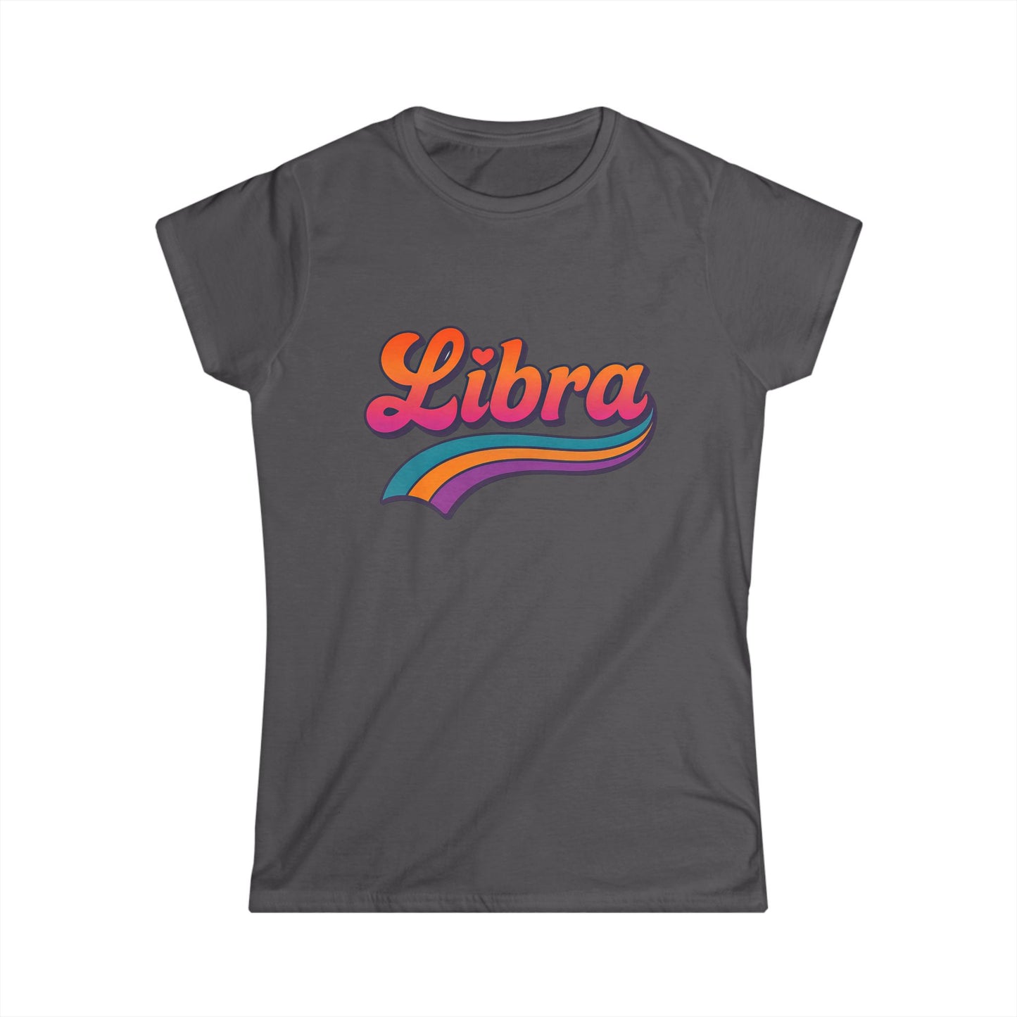 Libra Women’s Softstyle Tee – Empowering Retro Zodiac Colorful Shirt