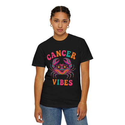 Cancer Vibes Tee – Colorful Retro Zodiac Shirt