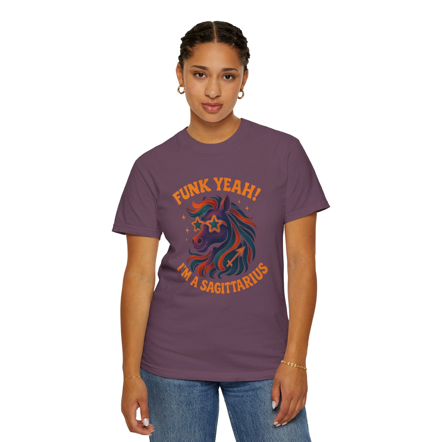 Funk Yeah! I’m a Sagittarius – Retro Colorful Tee Zodiac Shirt