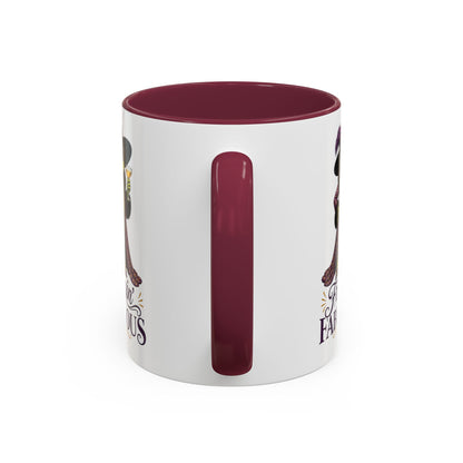 Friggin' Fabulous Frog Mug | Funny Frog Coffee Mug | Glam Fashion Frog Gift for Women | Colored Mug