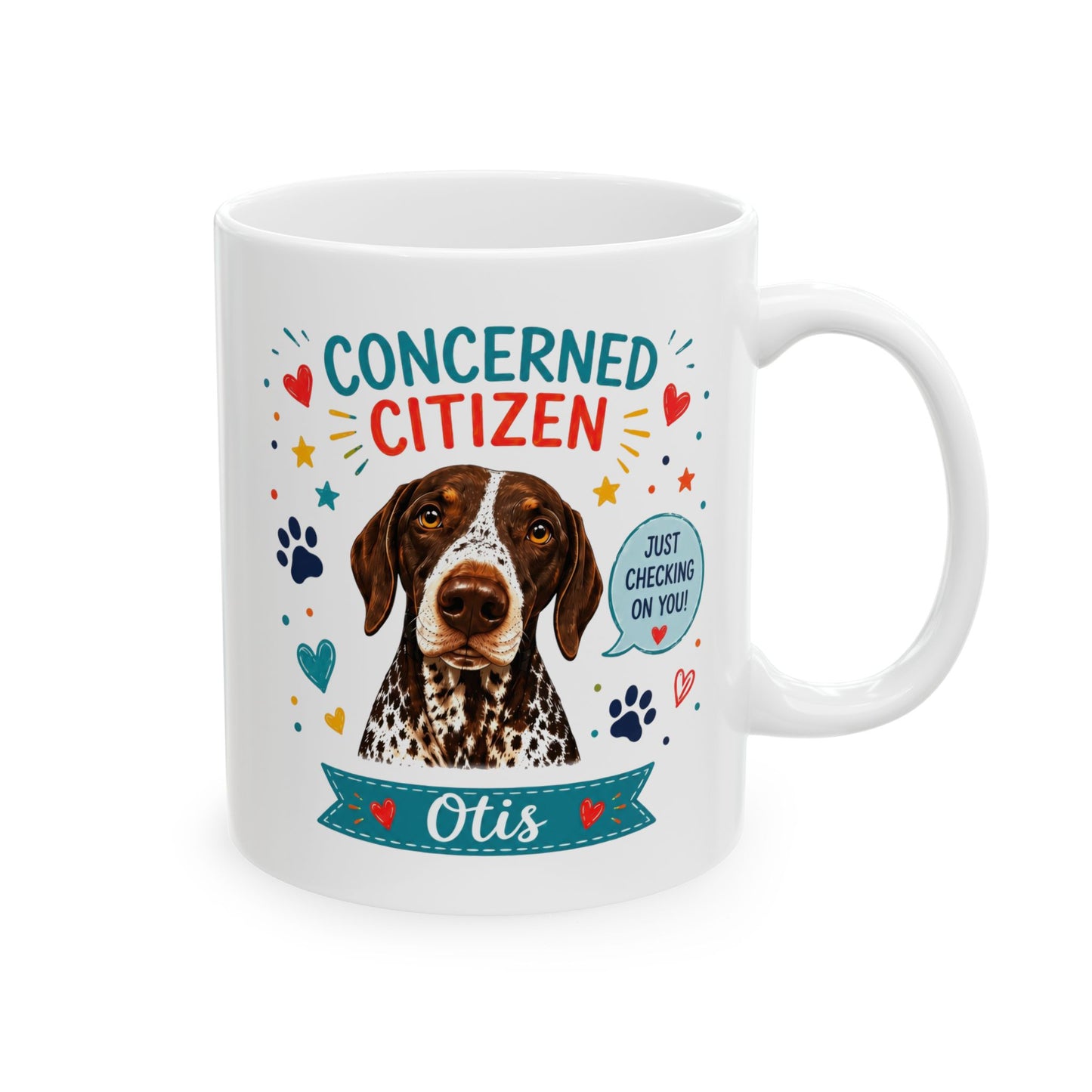 Personalized Dog Mug "Concerned Citizen" | Custom Pet Mug with Dog Photo & Name | Funny Dog Lover Gift
