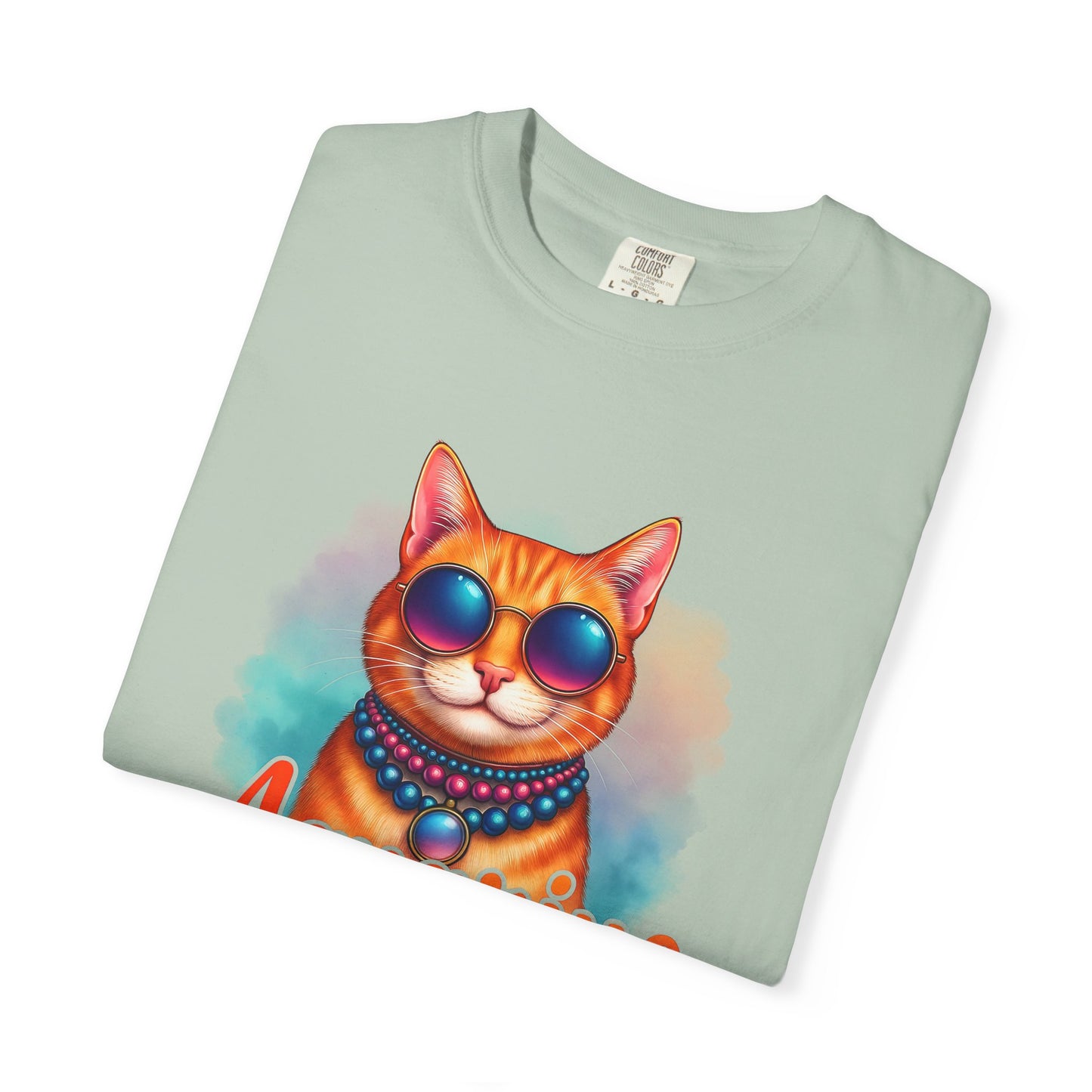 Aquarius One Cool Cat – Funky Retro Zodiac Tee - Enchanted Sky