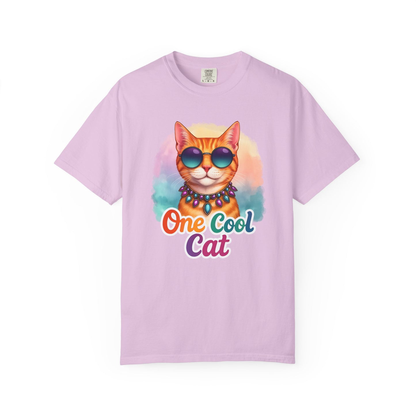 One Cool Cat  -  Funny Retro Groovy Cat Lover Tee