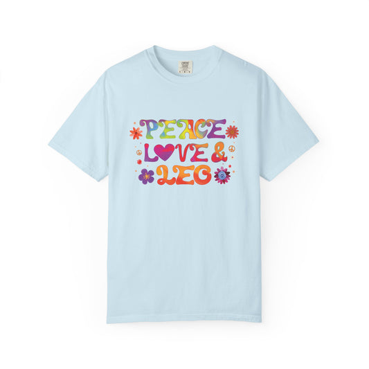 Peace Love & Leo -  Retro Groovy Astrology Tee