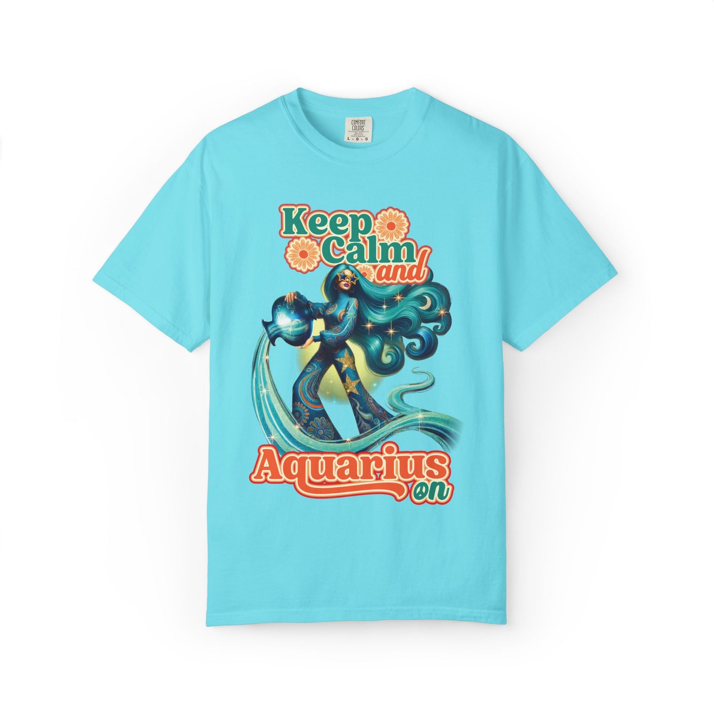 Keep Calm and Aquarius On – Retro Water Bearer Zodiac Tee