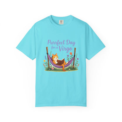 Purrfect Day for a Virgo Tee – Colorful Zodiac Cat Shirt